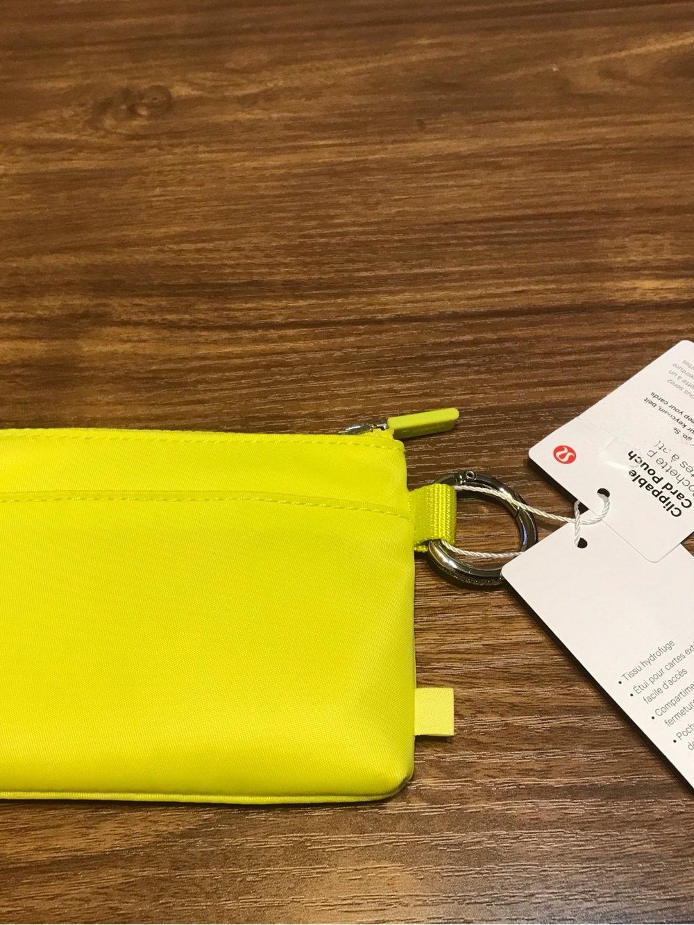 Lululemon Clippable Card Pouch, Daisy Glow/Light Ivory OS NWT